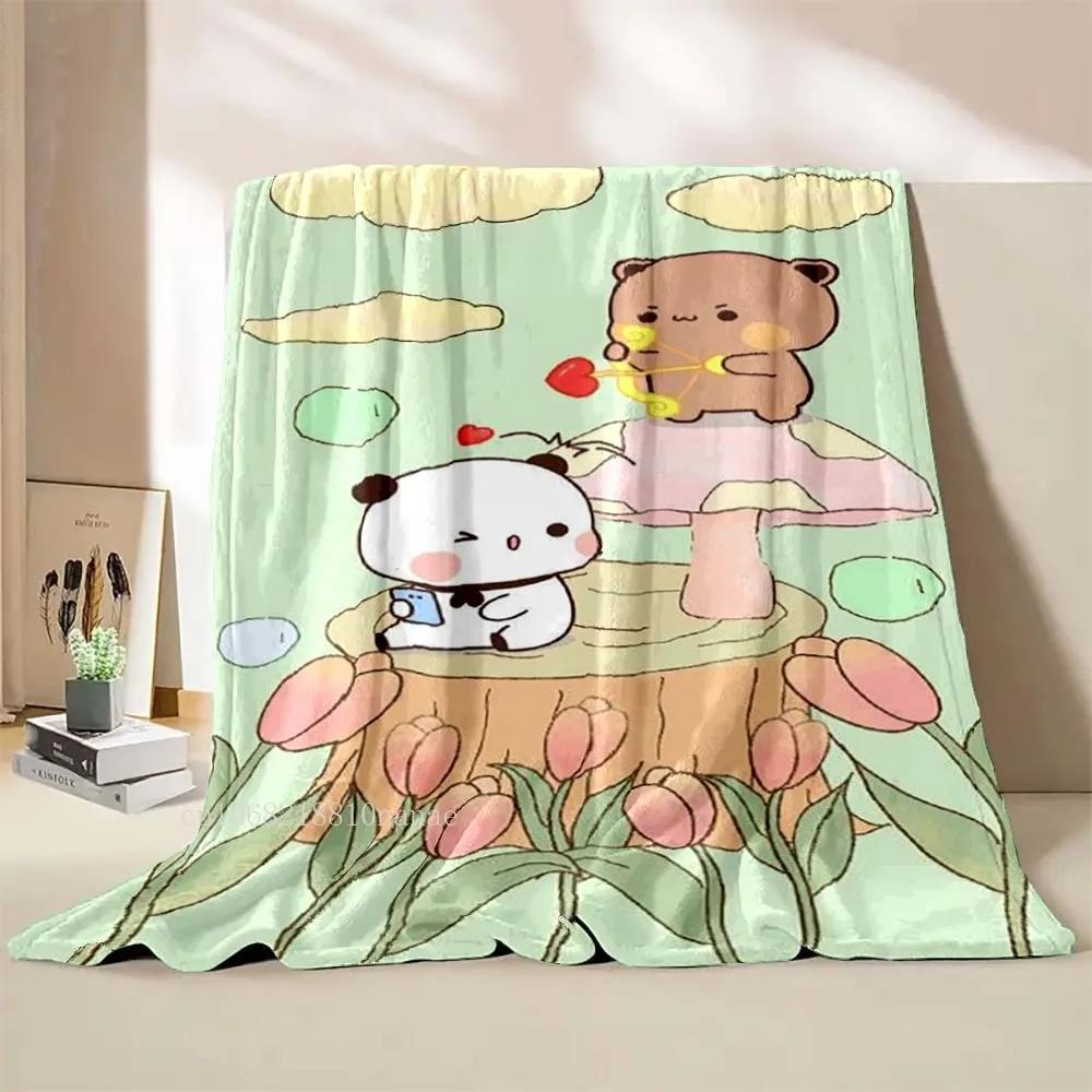 Cartoon Print Bubu And Dudu Soft Plush Flannel Blanket Living Room Bedroom Bed Couch Picnic Blanket