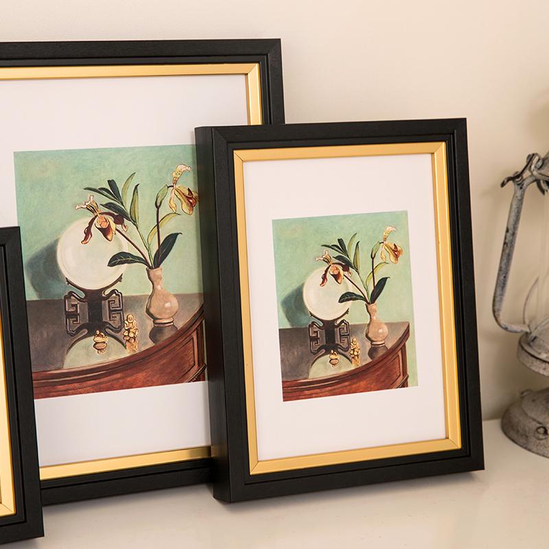 Light luxury golden photo frame display platform Square 5-inch 6-inch 7-inch 8-inch 10 inch photo frame Desktop home decoration