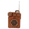 Retro Bluetooth Speaker Radio Wood Grain HiFi Lossless Sound Supports U Disk Memory Card Bluetooth S