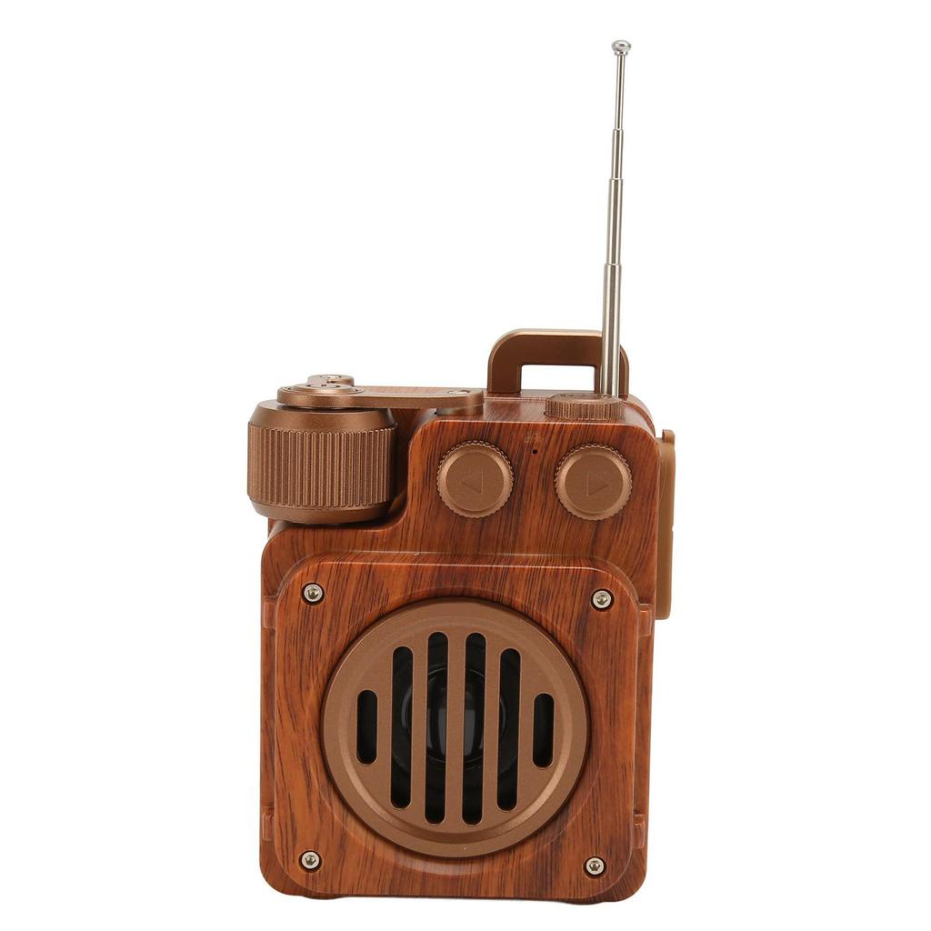 Retro Bluetooth Speaker Radio Wood Grain HiFi Lossless Sound Supports U Disk Memory Card Bluetooth S