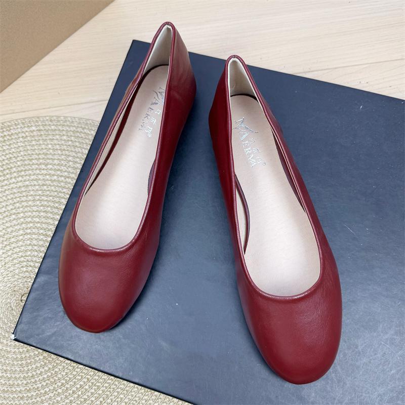 Fashion Flat Shoes for Women 2025 Spring and Autumn Casual Anti Slip Round Toe Simple Plus Size Women's Shoes 41-43  Loafers Women