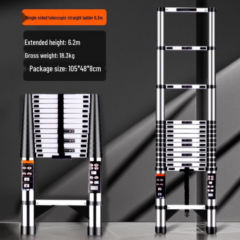 Multifunctional Stainless Steel Telescopic Ladder: A-Frame, Extension, Straight, Folding, Household/Engineering Use