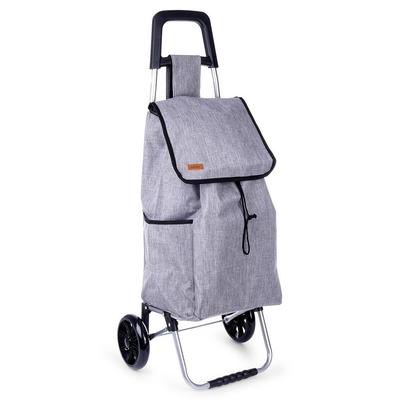 Shopping Trolley With Bag, Gray, 40 L