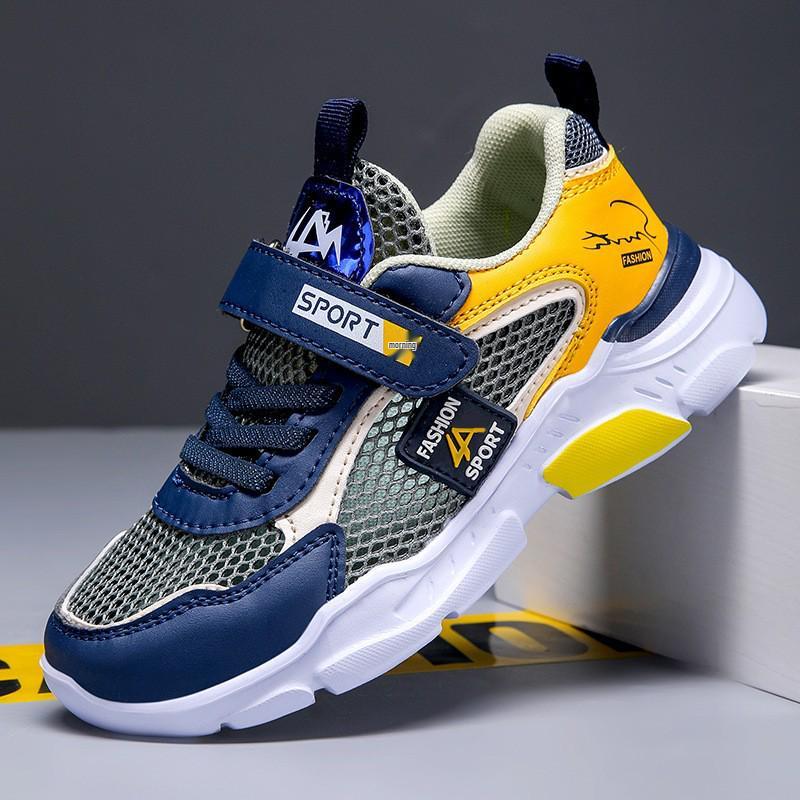 Boys' Waterproof Leather Athletic School Shoes, Soft-Soled Running Sneakers for Spring and Autumn