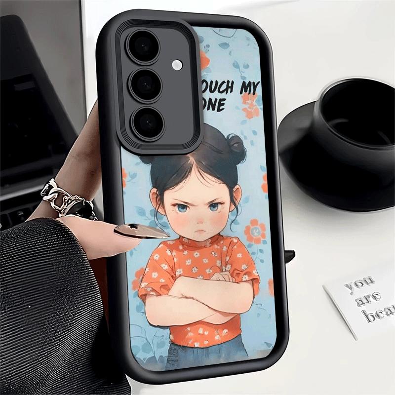 Phone Case for Samsung Galaxy S26 S25 Ultra S24 FE Funny Dont Touch My CallPhone Shell S23 Plus S22 + S21 S20 5G Soft Silicone F