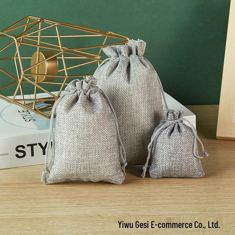 

Натуральний лляний мішечок на шнурку - Маленький мішечок для монет та саше