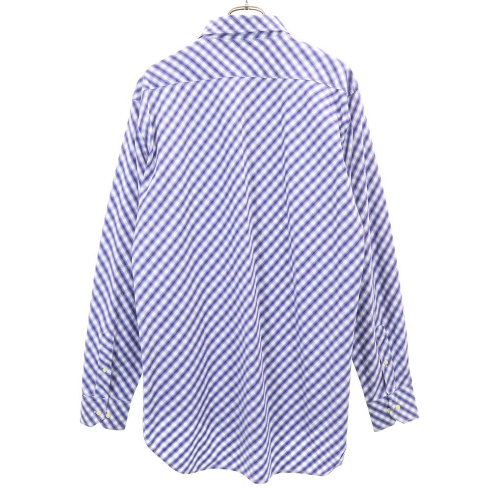 Etro Made In Italy Check Pattern Long Sleeve Button Down Shirt Men's Used