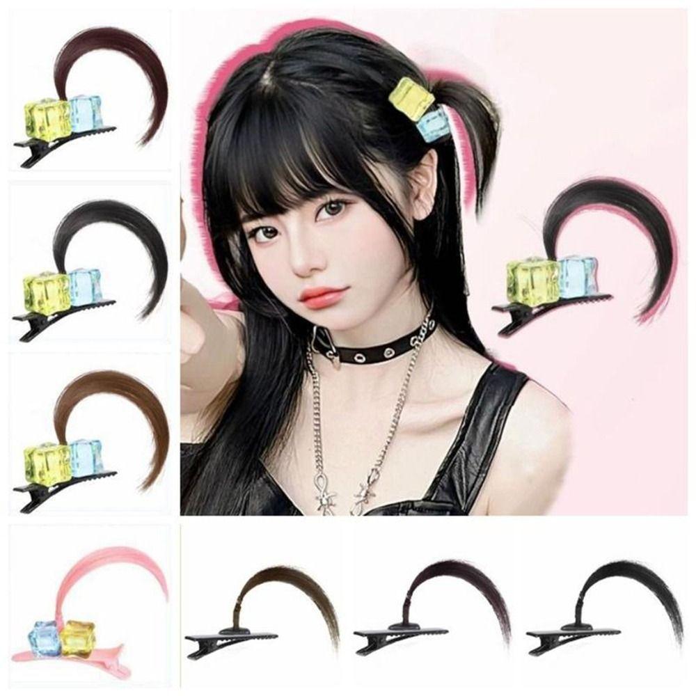 Cute Wig Hair Clips Anime Square Hairpin Sweet Wig Catch Clip  Girls Accessories