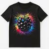 Colorful Paint Splash Blackberry Fruit Art Graphic Unisex T-Shirt