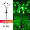 1/2/4/8PCS Outdoor Solar Eyeball Lamp Green Light Ghost Eye Plug-in Light Halloween Horror Decorative Lawn Lamps Atmosphere Lamp