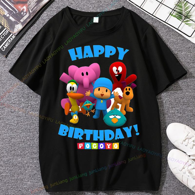 Fashion Plush Dolls PPOCOYO TShirt Male Streetwear Summer Funny Print Comfortable Boys Girls Cute Tees