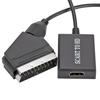 1080p Mini SCART Adapter mit Audio-Video-Synchronisation Kompatibel mit DVD/Videorekorder/PS2/Retro-Spielekonsole SCART zu HDMI-Konverter