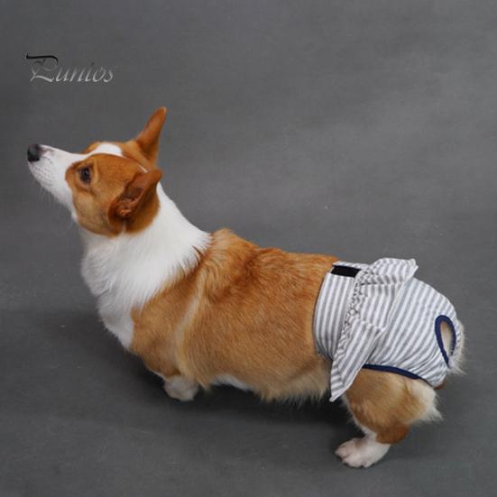 Dog Menstrual Pants Female Dog Sanitary Pants Dog Period Panties Breathable Stripe Pattern Prevents Soiling Harassment Female Dog Diaper Briefs for