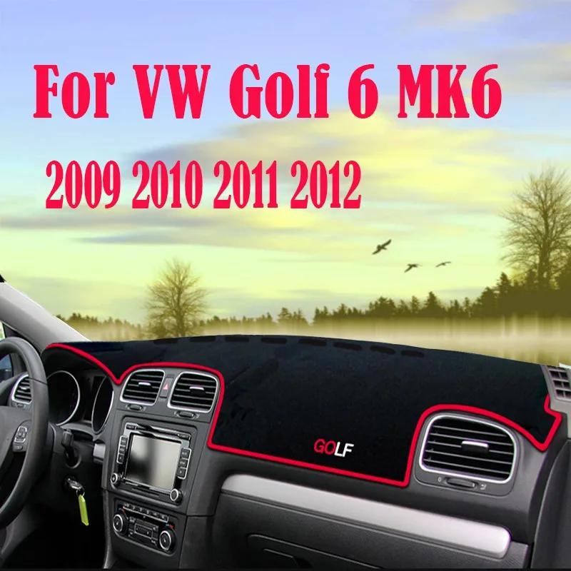 

Mat Dashboard Cover Pad SunShade Dashmat Carpet Accessories For VW Golf 6 MK6 2009~2012 2010 2011 Anti-Slip Accessories Polyester&Four Seasons