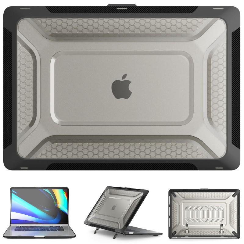 MacBook Pro 16 14 Protective Case With Cooling Stand Support M1 M2 M3 Laptops - Hard Shell Cover In Black Gray Beige Blue