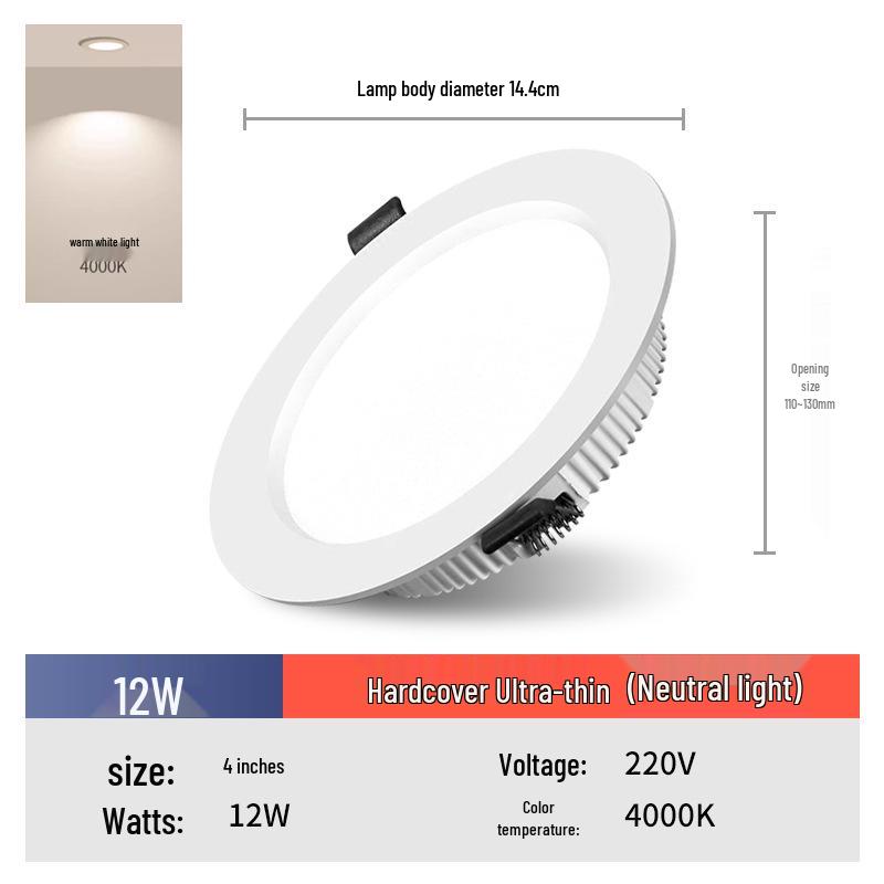 4-6 Zoll Einbaustrahler, 12-Loch Deckenleuchte für Wohn-, Schlaf- und Esszimmer