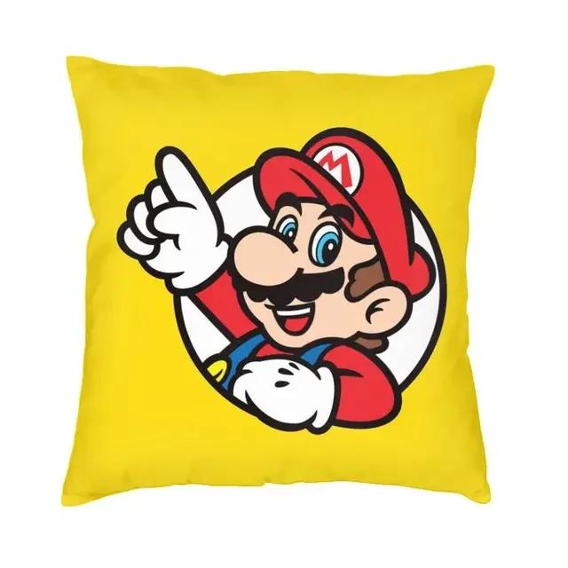 Mario Soundate Double-sided Printed Cushion, Living Room Cartoon Printed Cushion Cover