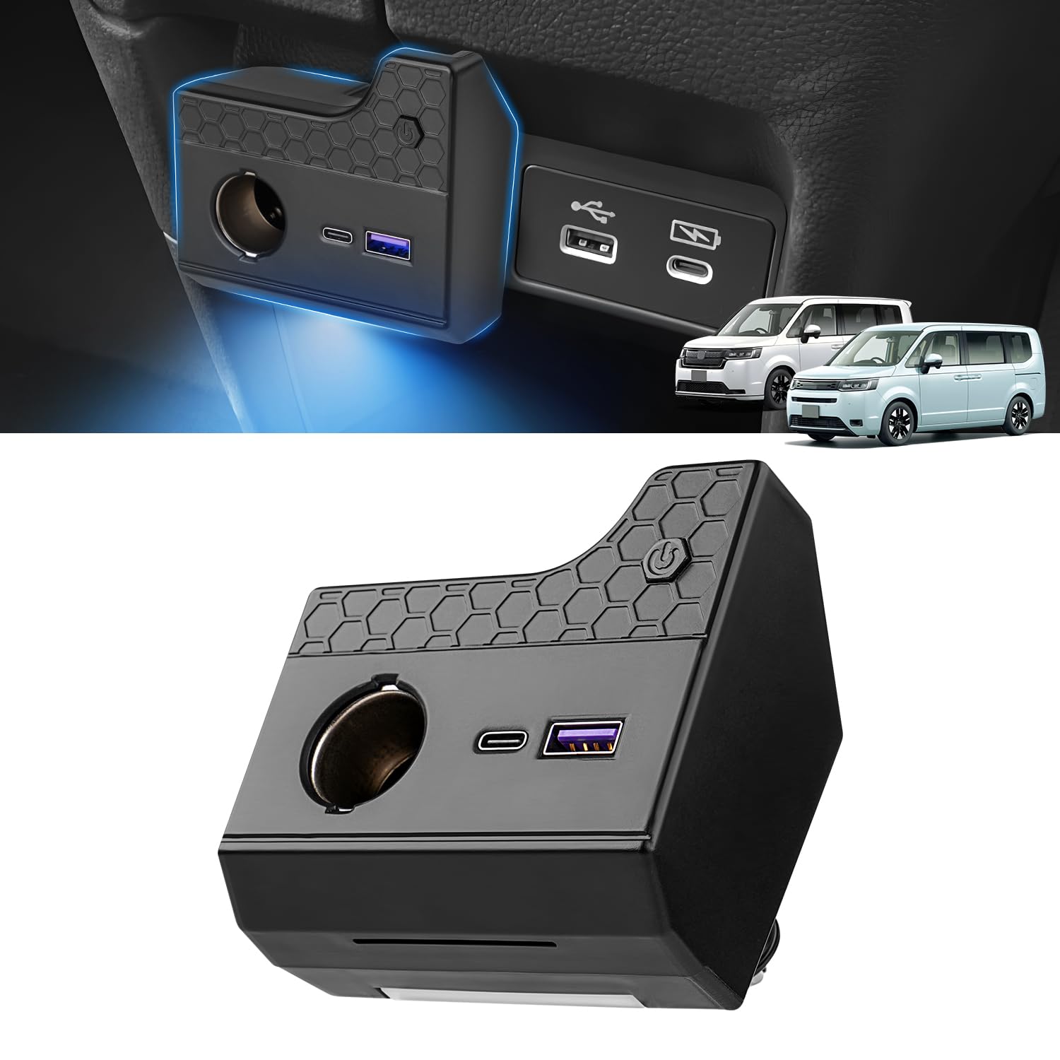 

Mixsuper Honda Step WGN RP8 Питание Air Spada USB Удлинитель Прикуривателя Удлинитель Май 2022 Питание Быстрое LED Салон Инструкция 1