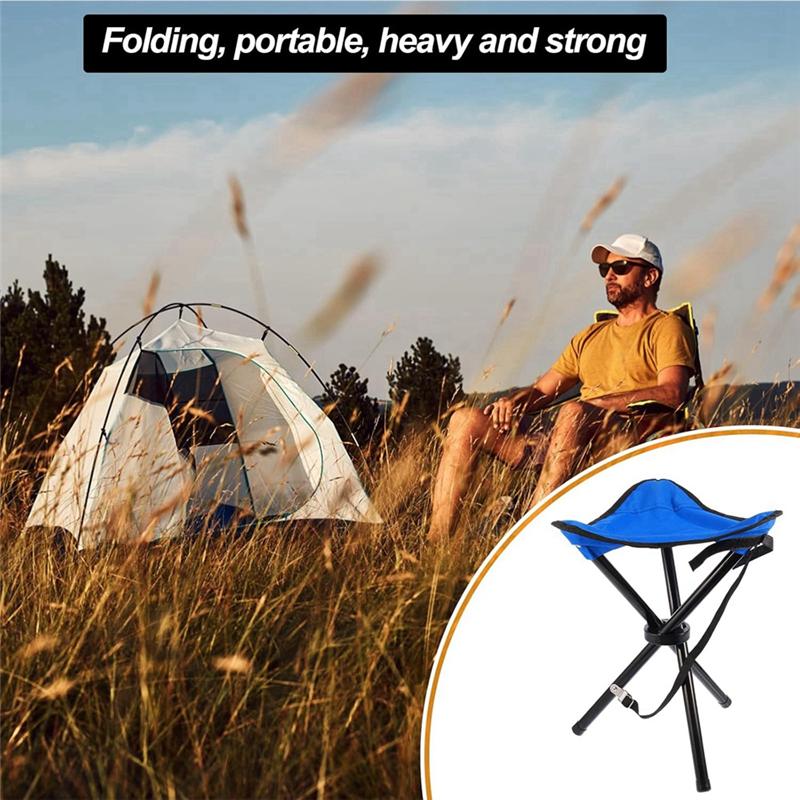 Good-Portable Folding Camping Stool, Tripod Seat, Folding Camping Chair, Outdoor Travel Medium Chair For Picnic Garden Lawn