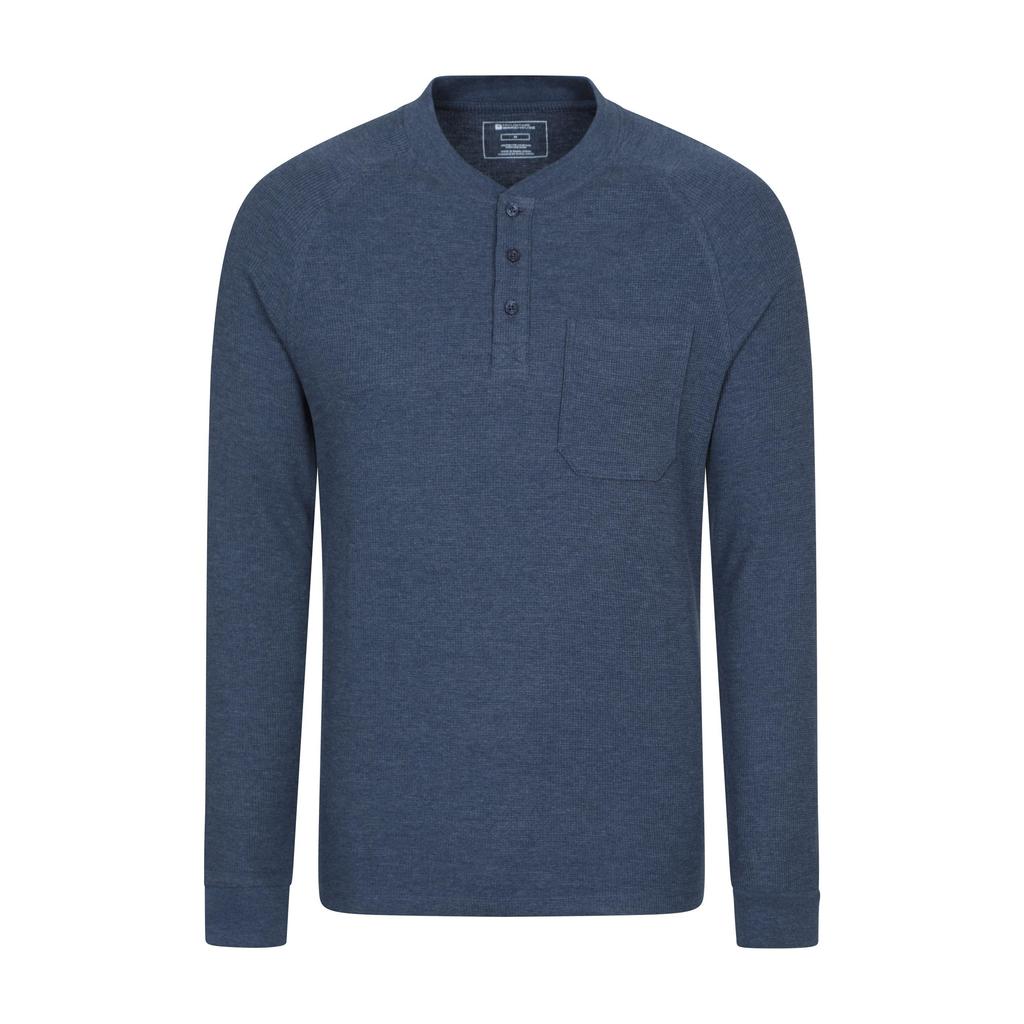 Mountain Warehouse Mens Selby Waffle Henley T-Shirt