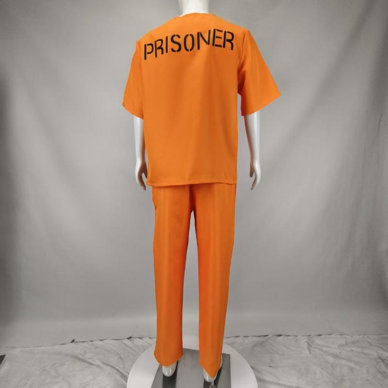 Halloween Cosplay Prison Uniform Suit Adult Orange Prison Uniform Prison Uniform Prisoner Uniform
