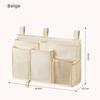 Oxford Fabric Bedside Storage Organizer With Wall Mount For Dorm Room Books And Devices
