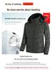 21st District Smart Beheizte Softshelljacke - USB Elektrische Fleecegefütterte Windjacke für Outdoor Radfahren & Angeln Wärme