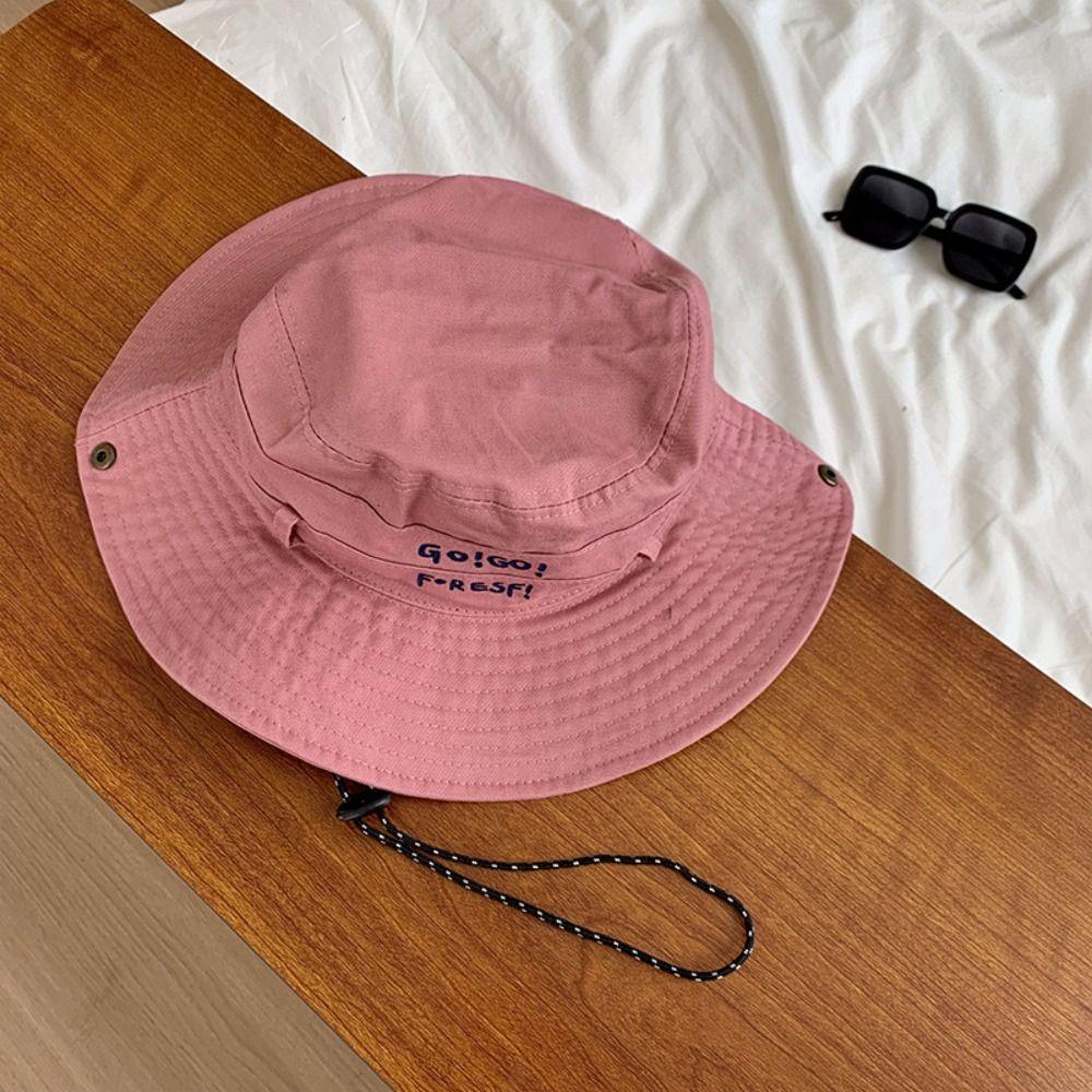 Big Brim Bucket Hat Y2K Sun Protection Hat Fashion Fisherman Hat  Hiking