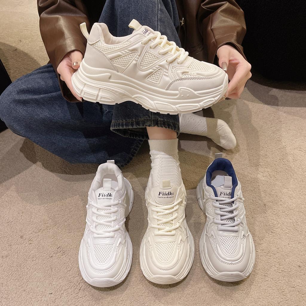 Platform Casual Sports Shoes Women's Autumn Breathable 2025 Spring and Autumn New Popular Dad Shoes Women's Versatile Running Shoes Tide