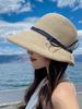 2022 Women's Summer Bucket Folding fashion Straw Hat Panamas UV Protection Sun Visor Seaside Beach Hat Tide Summer Hats