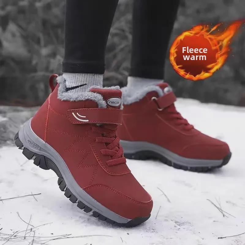 Мужские водонепроницаемые зимние ботинки с меховой подкладкой - толстые теплые из хлопка с пересечением границ 36 2849₽