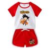 Kids' Summer Color Block Two-Piece Set: Baby Hot Pants & Short Sleeve T-Shirt Casual Outfit
