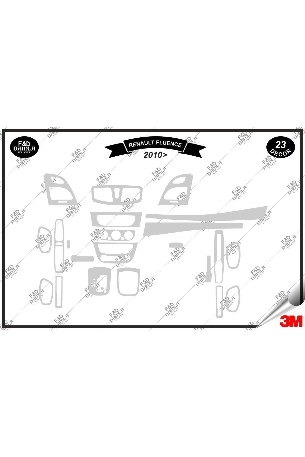 

Renault Fluance 2010 Torpido Konsol Trim Göğüs Maun Kaplama Set 23 Parça Gümüş