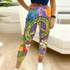 Summer Ladies Floral Print Sweatpants Loose Fit Drawstring Joggers Elastic Cuff Daily Casual Pants