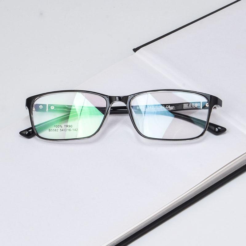 Men Prescription Glasses Square Myopia Prescription Eyeglasses Small Frames Optical Glasses TR90 bluelight eyeglasses