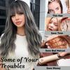 Wavy Long Curly Hair Wig with Bangs - Breathable Natural Look