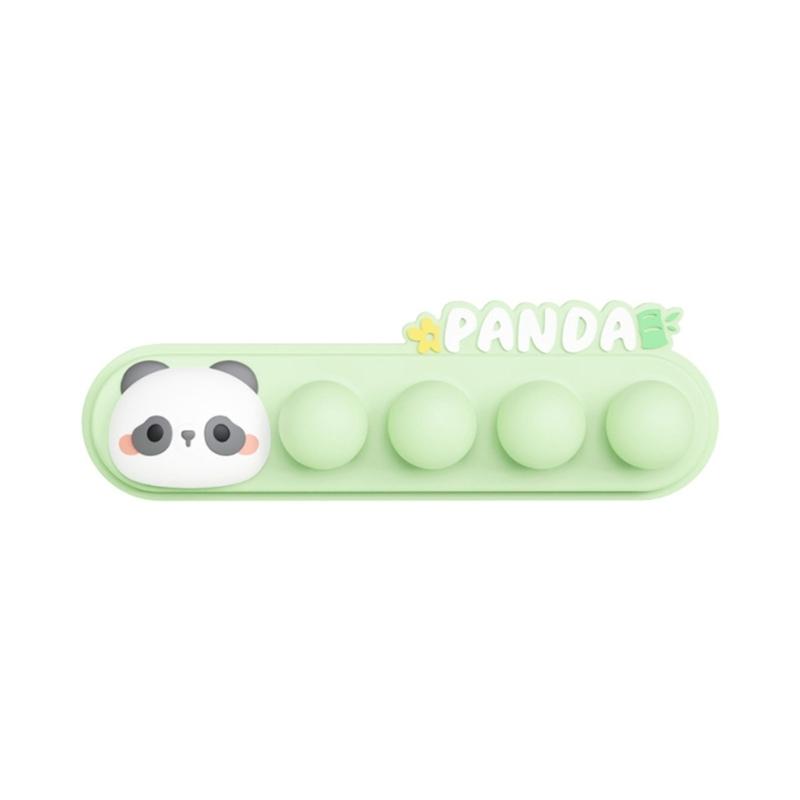 Elegent Panda Design Silicone Cable Holder Adhesive Cable Clip Wire Holders Fixer Keeps Desk Neat And Organized