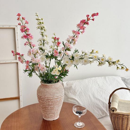 Artificial Delphinium Flower 36.6" Long Stem Faux Silk Bouquets for Tall Vase Realistic Fake