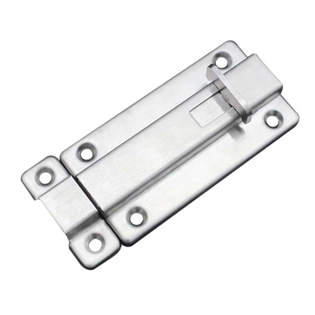 Stainless Steel Door Bolt Latch 3 Inch Manual Slide Lock with Screws Silver Finish 2 Pack