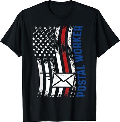 Postacı Vintage ABD Amerikan Bayrağı ABD Posta Unisex S-5XL Unisex Tişört