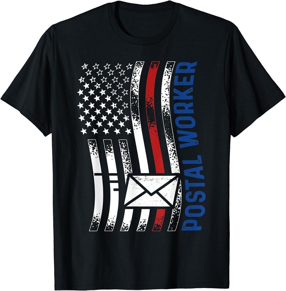 Postal Worker Vintage USA American Flag US Postal Unisex S-5XL Unisex T-Shirt XXXL