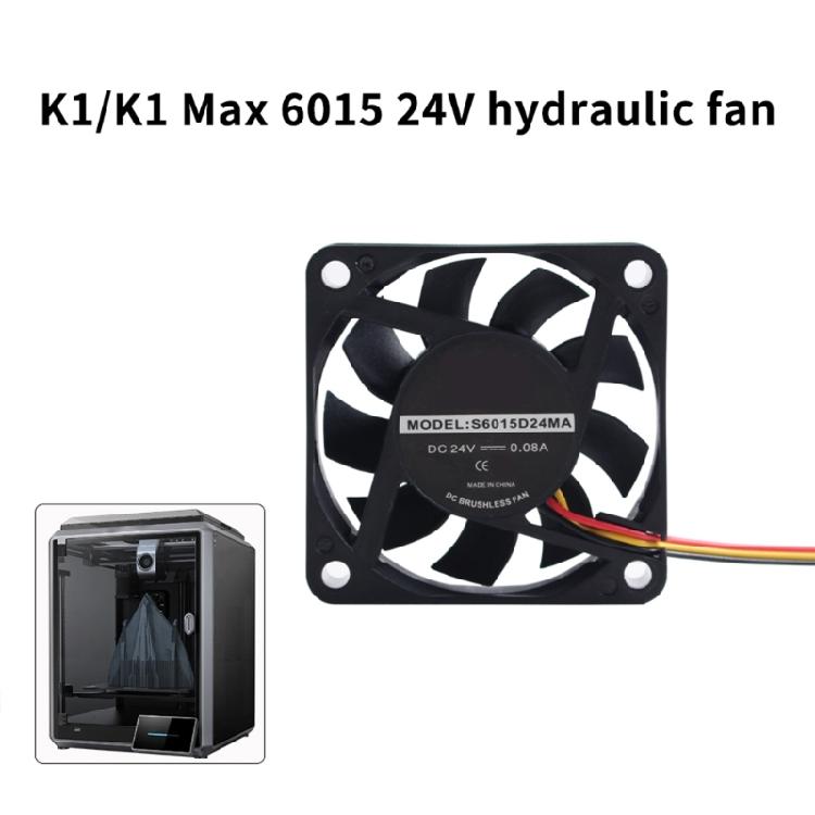 3D Printer Part Hotend Part Upgraded Hydraulic Cooling Fan 60MM 60x60x15MM 24V Coolers Radiators for K1 3D Printer