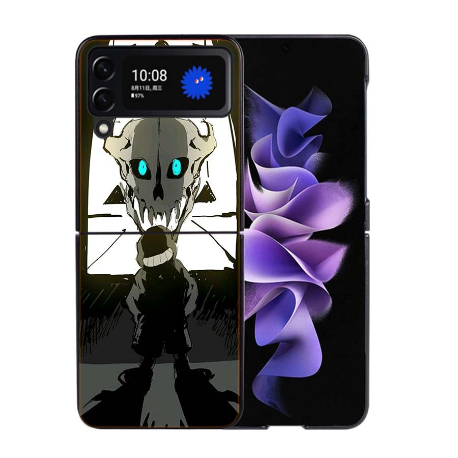 Game Undertale Phone Case For Samsung Z Flip 7 6 5G Galaxy Z Flip4 Z Flip5 Z Flip3 Coque Black Hard PC Shell Protective Cover