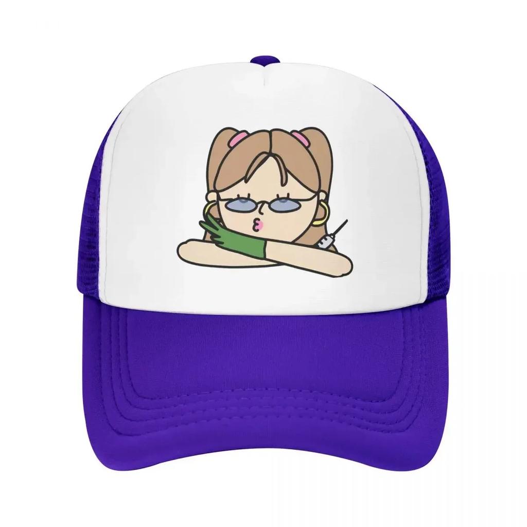 Cartoon Cute Nurse Mesh Foam Trucker Hat Leisure Enfermera En Apuros Unisex Breathable Meshback Sun Caps Adjustbale