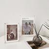 Transparent Photo Frames Acrylic Magnetic Kpop Idol Photocard Holder Desktop Ornament Photo Card Collect Poster Display Stand