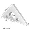 Yunbei 7-Inch Aluminum Woodworking Triangle Square Ruler, 90-Degree Angle, Dual Scale (Imperial/Metric).