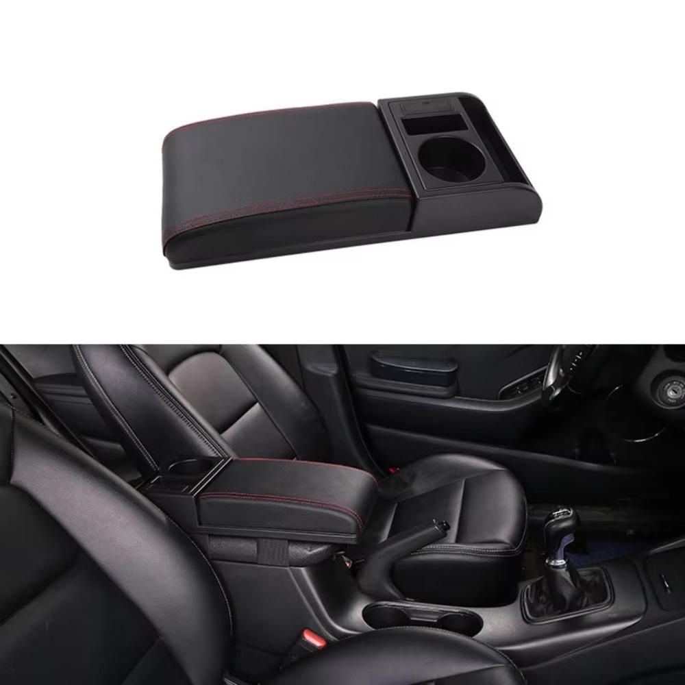 With Cup Holder Car Armrest Box Extender Multi-Functional Storage Box Car Armrest Extender Elbow Support Heightening