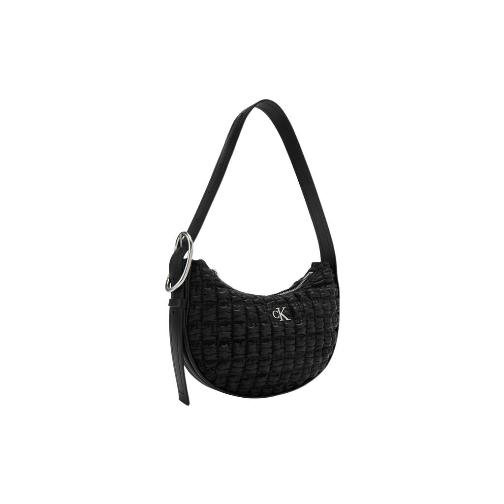 New CALVIN KLEIN PU Crescent Bag Handbag Shoulder Bag Women's Black DH3442-001