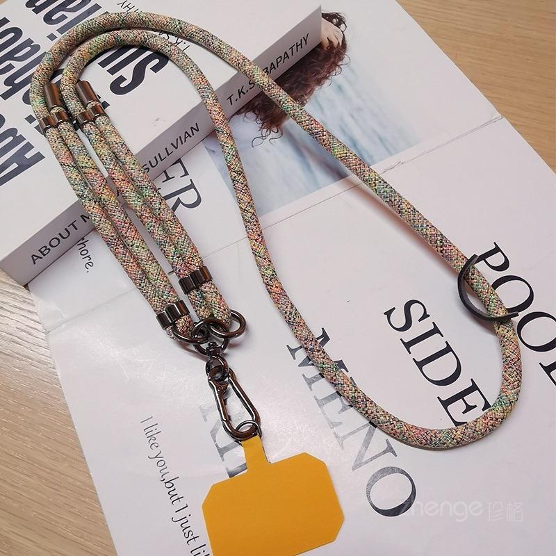 

Cross-body Halter Neck Dual-purpose Adjustable Back Mobile Phone Lanyard Women s Ins Outdoor Travel Mountain Climbing Mobile Phone Lanyard Long Style 1Pcs білий