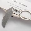 Retro Single Wing Stainless Steel Keychain Angel Feather Design Fashion Unique Pendant Practical Daily Bag Charm